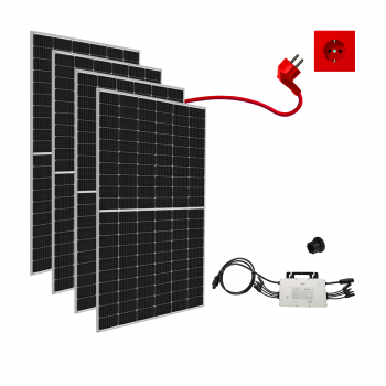 Mini-Photovoltaikanlage 1480Wp / 1500W mit CDZ SOLAR 370Wp und Hoymiles HM-1500, Plug and Play