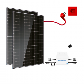 Balkonkraftwerk 820Wp / 560W mit CDZ SOLAR 410Wp und Envertech EVT-560, Mini-Solaranlage, Plug and Play