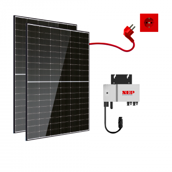 Balkonkraftwerk 820Wp / 600W mit CDZ SOLAR 420Wp und NEP BDM-600, Mini-Solaranlage, Plug and Play