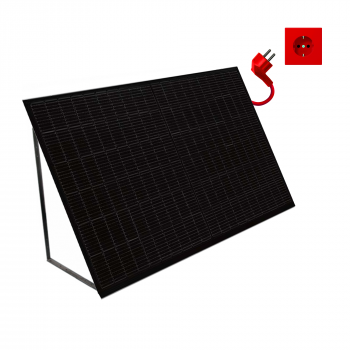 Balkonkraftwerk 370Wp / 300W mit JA Solar 370 Wp und Hoymiles HM-300, To Go vormontiert, Mini PV-Anlage, Plug and Play