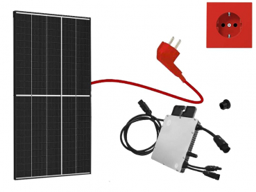 Balkonkraftwerk 400Wp / 400W mit Trina Solar 400 Wp und Hoymiles HM-400, Mini-Solaranlage, Plug and Play