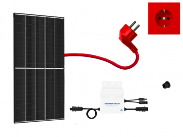 Balkonkraftwerk 400Wp / 300W mit Trina Solar 400Wp und Envertech EVT-300, Mini-Solaranlage, Plug and Play