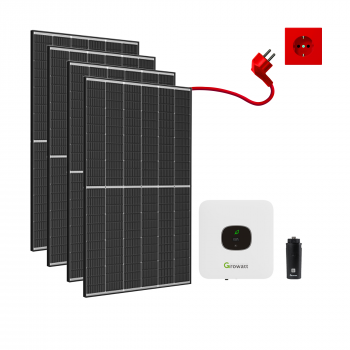 Mini-Photovoltaikanlage 1700Wp / 1500W mit Trina Solar 425 Wp und Growatt MIC 1500TL-X, Plug and Play